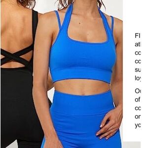 Fitten 47 bra and bottom blue set NWT Small